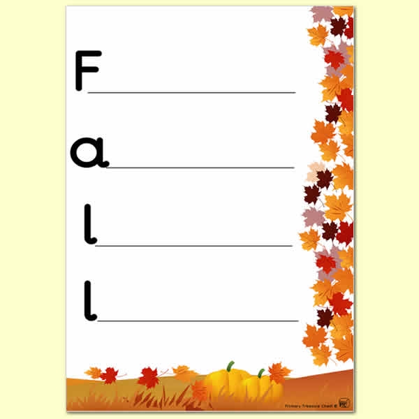 Fall Acrostic Poem Autumn Fall Teaching Resources Primary Treasure Chest