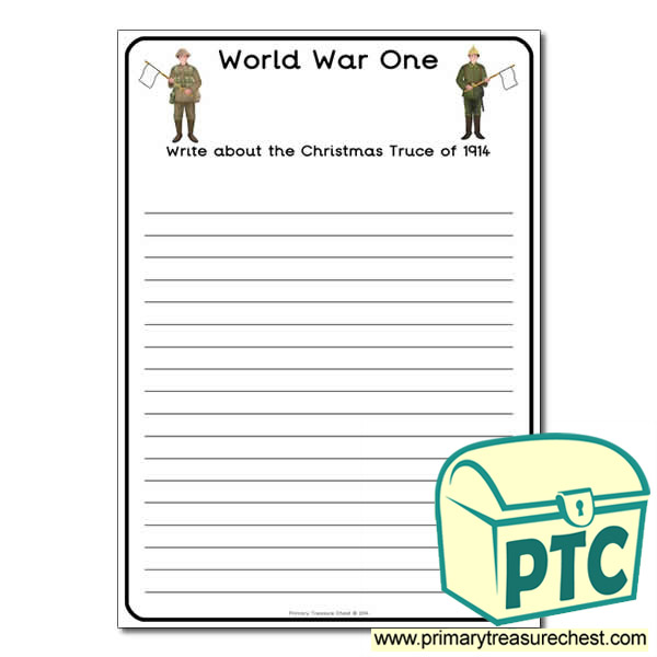 World War One Christmas Truce Worksheet Primary Treasure Chest